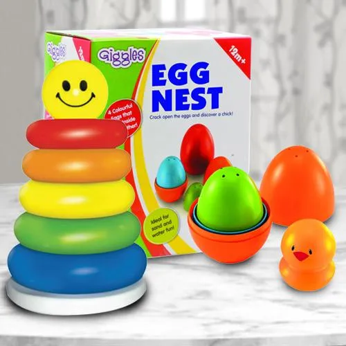 Amazing Duo of Nesting Eggs N Stacking Ring for Kids