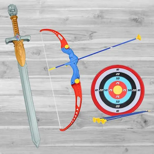 Amazing Kids Archery Bow and Arrow Toy Set with Bahubali Sword