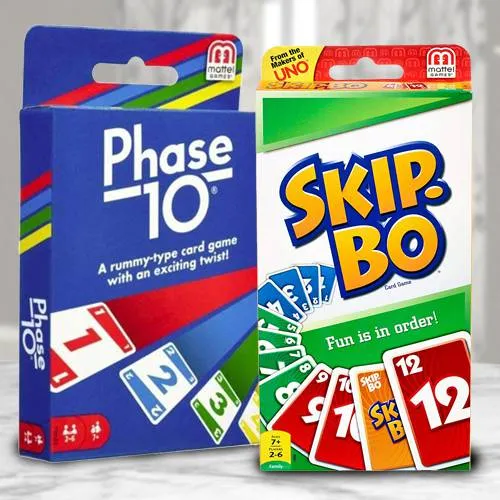 Wonderful Mattel Skip Bo N Phase 10 Card Game