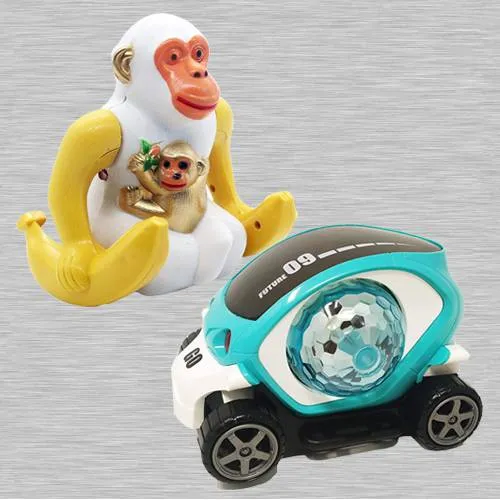 Wonderful Webby Funny Orangutan N 360 Degree Rotating Stunt Car