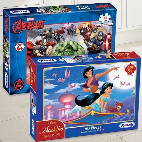 Exclusive Frank Marvel Avengers N Disney Aladdin Puzzle Set