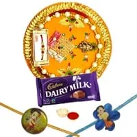Splendid Kid Rakhi, Rakhi Thali with and Dairy Milk
