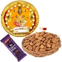 Dainty Rakhi Thali Set