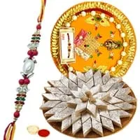 Delicious Kaju Katli and Rakhi Thali