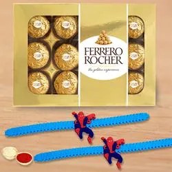 Exclusive Spiderman Rakhi with Ferrero Rocher