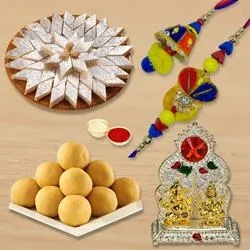 Stunning Bhaiya Bhabhi Set Rakhi N Assortments Combo