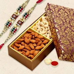 Assorted Dry Fruits with Twin Rakhi