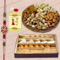 Holy Ganesh Rakhi with Assorted Sweets n Dry Fruits