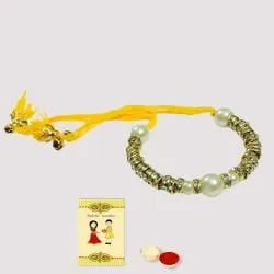 Gorgeous Braclet Rakhi with Roli, Chawal N Card