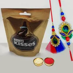 Magnificent Bhaiya Bhabhi Rakhi with Hersheys Chocolates