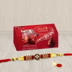 Lovely Gift of Rakhis with Lindt Chocolate