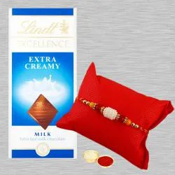 Charismatic Rakhi N Lindt Milk Chocolate Gift