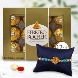 Irresistible Ferrero Rocher Pack with a Fancy Rakhi