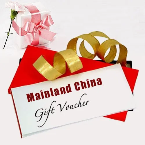 Superb gift voucher  worth Rs.2000 from Mainland China