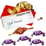 Shoppers Stop Gift E Vouchers Worth Rs. 2000 and Chocolate with Rakhi and Roli Tilak Chawal