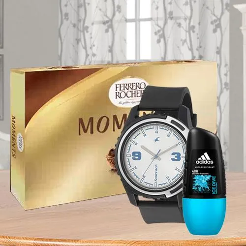 Fascinating Fastrack Watch with Adidas Ice Dive Roll On N Ferrero Rocher