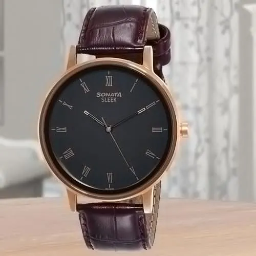 Exclusive Sonata Sleek Analog Mens Watch