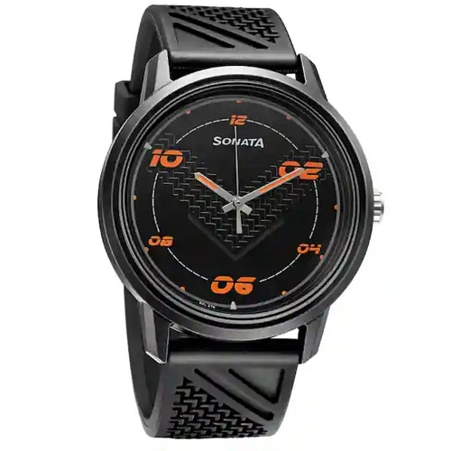 Impressive Sonata Black Dial Analog Gents Watch