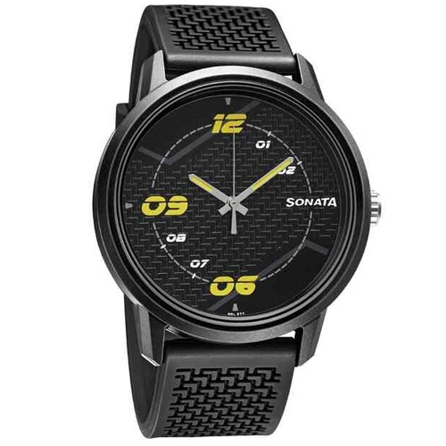 Smart Looking Sonata Volt Gents Black Dial Watch