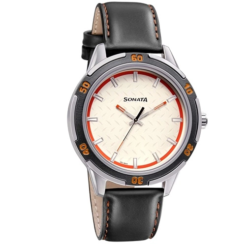 Popular Sonata Nxt Analog White Dial Mens Watch