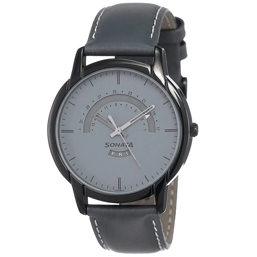 Spectacular Sonata Reloaded Analog Grey Dial Mens Watch