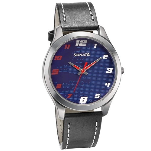 Stunning Sonata Analog Blue Dial Mens Watch