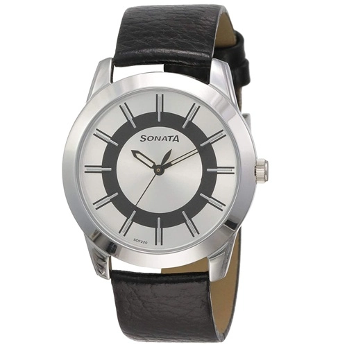 Splendid Sonata Analog Silver White Dial Mens Watch