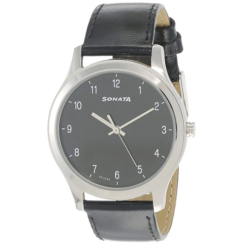 Sporty Sonata Analog Black Dial Watch for Men