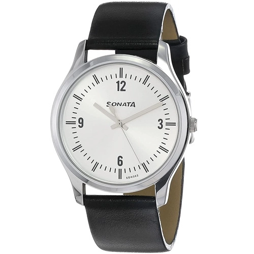 Exclusive Sonata Essentials Analog Silver Dial Mens Watch