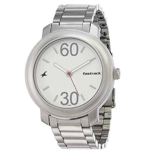 Fancy Fastrack Straight Lines Round Dial Gents Analog Watch