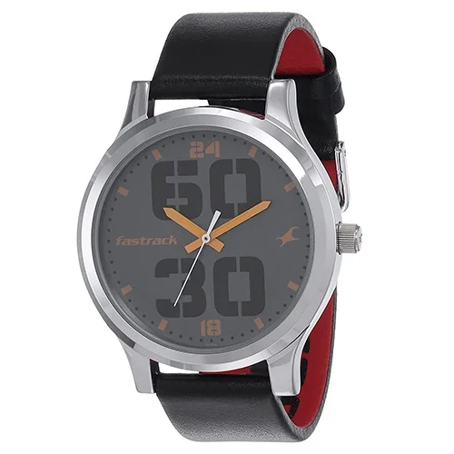 Fashionable Fastrack Bold Analog Leather Mens Watch