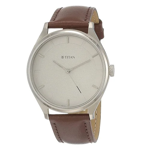 Enthralling  Neo Analog White Dial Mens Watch