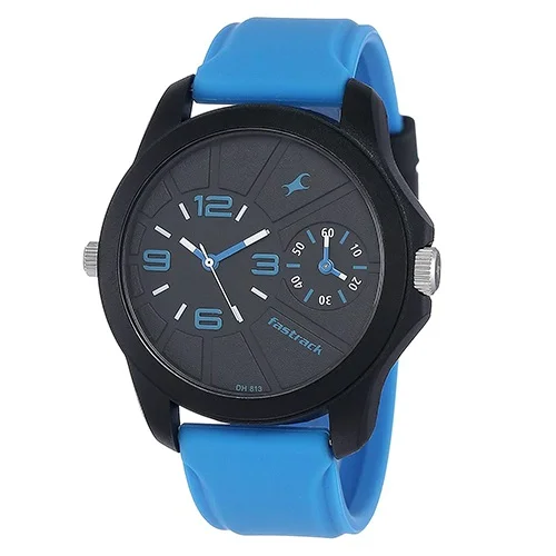 Lovely Fastrack Two Timers Analog Black Dial Mens Watch