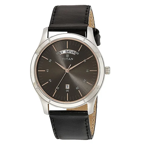 Classic Titan Neo Analog Grey Anthracite Dial Mens Watch