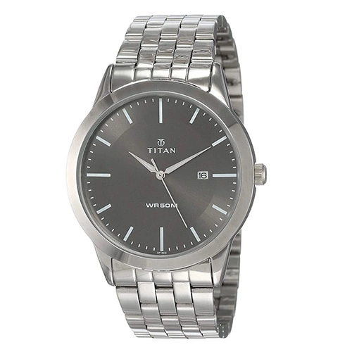 Trendy Titan Stainless Steel Strap Analog Watch for Men