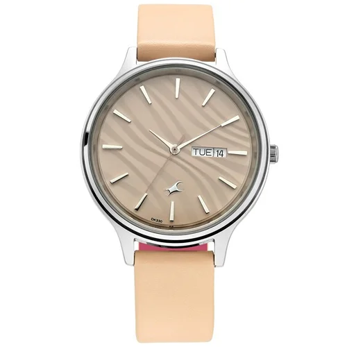 Eye Catching Autumn Winter 20 Beige Dial Ladies Analog Watch