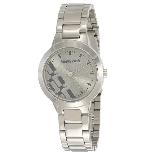 Stylish Fastrack Metallic Round Dial Womens Analog Watch