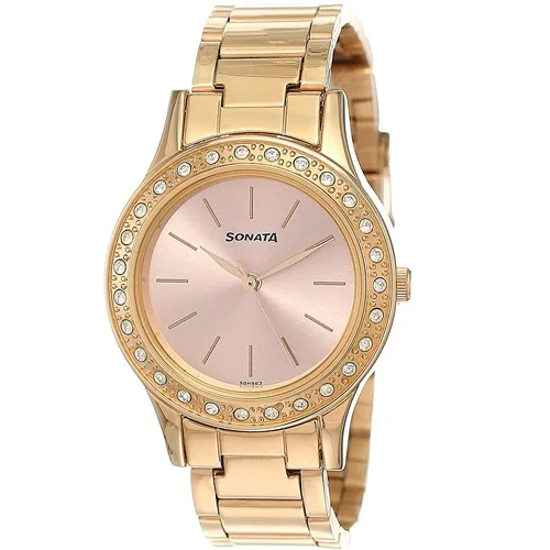 Amazing Sonata Blush Analog Pink Dial Watch for Ladies