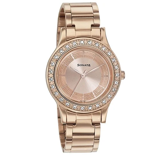 Lovely Sonata Blush It Up Analog Rose Gold Dial Womens Watch