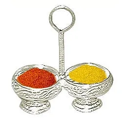 Marvelous Silver Haldi and Kumkum Stand